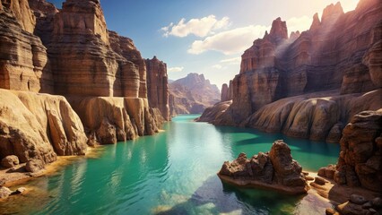 A dramatic backdrop of turquoise waters frames the rugged contours of Dona Anas majestic cliffs