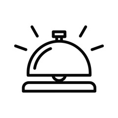 Tennis racket line icon isolated on for sport equipment