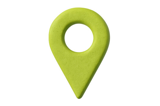 Green 3d map pin icon marking a specific spot, showing navigation, address, and positioning concepts. Transparent background - Powered by Adobe
