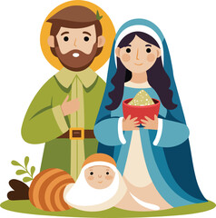 Sacred Nativity Scene for Christmas Design,