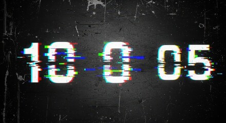 Digital disruption text effect on black grunge backdrop offers a modern and edgy design