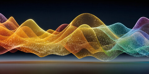 Vibrant Waves of Light A Mesmerizing Abstract of Intertwined Energy Fields and Luminous Flow