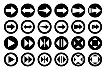 矢印の丸型アイコンセット