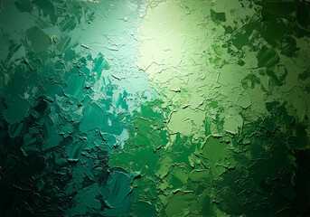 Lush Emerald Abstract Palette Knife Texture
