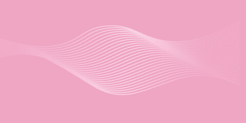 pink lines wave curves with smooth gradient abstract background