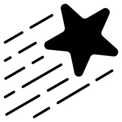 Stars Glyph Black Icon Illustration