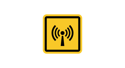 Wireless Signal Radiation Area Warning Stay Alert and Mindful of EMF Exposure
