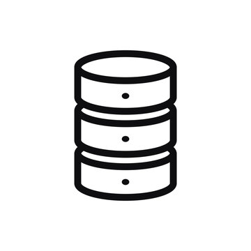 Database icon &ndash; minimal vector illustration of stacked disks