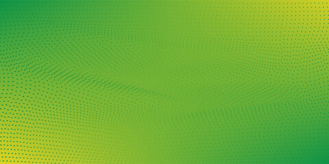 Yellow green halftone dots gradient pattern background texture.