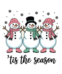 Adorable Christmas Snowmen Clipart