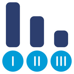 Ranking Glyph Blue Icon Illustration