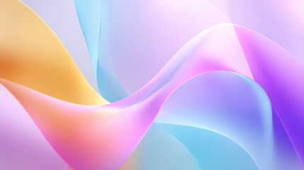 Abstract Color Waves: A captivating dance of color and form, the image showcases gentle, flowing waves in a spectrum of pastel hues. creating a serene and aesthetically pleasing composition.