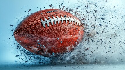 Explosive American football in motion