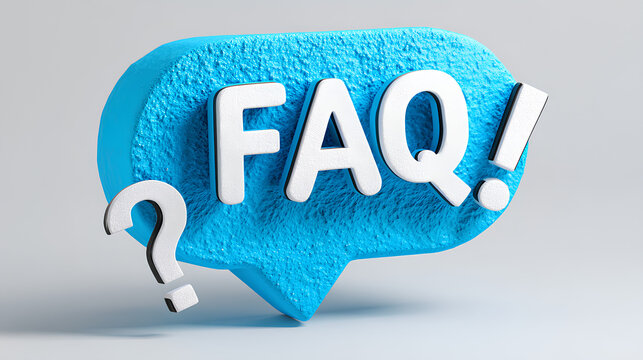 3d question and exclamation marks in speech bubble. Concept of FAQ, support and help. Problem, survey, information. 3d illustration icon isolated on white background Stock Illustration