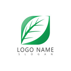 Green Leaf logos vector and symbol