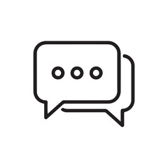 Naklejka premium Outline icon for user chat, message, conversation, or communication. 