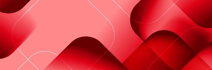Abstract pattern red shape gradient design background.