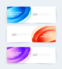 Geometric banner design with vector presentation template.