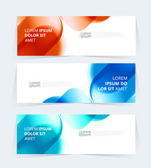 Geometric banner design with vector presentation template.