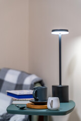 ozy coffee corner mug, creamer and LED table lamp