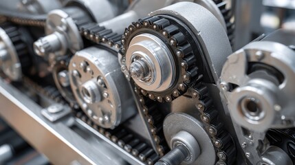 Fototapeta premium Closeup industrial machinery gears