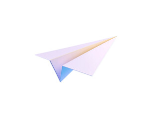 Origami paper plane vector symbol icon illustration isolated concept of air travel and freedom