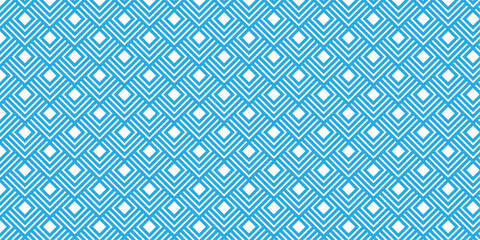 seamless pattern with square blue overlap swirl fabric vector overlapping ornament textile background.	
