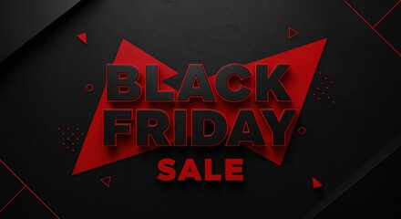 Black Friday Sale: A bold and dynamic composition announcing the highly anticipated sales event of the year, perfect for promotional material. 