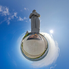 Tiny Planet: Alyosha Monument Defenders of the Soviet Arctic Memorial, Murmansk, Russia