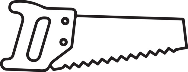 Hand saw tool illustration ready for your creative projects, DIY woodworking, carpentry equipment, construction materials, home improvement and professional designs