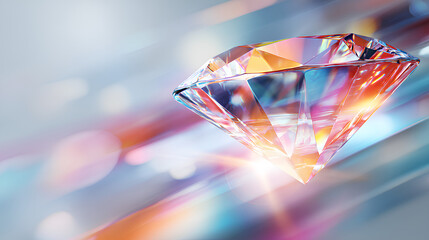 glass science refraction with flare and diamond spectrum overlay shine on transparent futuristic background with aurora blur and vector colours