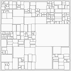 Scandinavian rounded mondrian style pattern in black and white © Austin Ekkerson