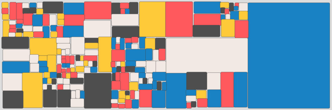 Mondrian style rectangle pattern