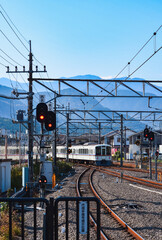Japanese Train in the Mountains of Chichibu