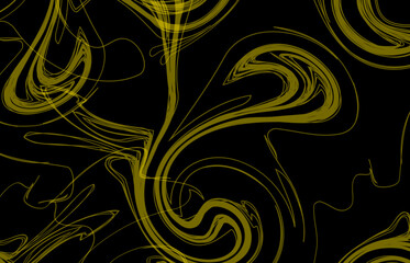 Golden Abstract Swirl Pattern Wallpaper – Fluid Art, Digital Background