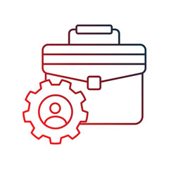 Portfolio icon with white background vector stock illustration