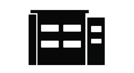 Abstract geometric shapes and lines in a striking black silhouette against a vibrant color background suitable for graphic design elements silhouette