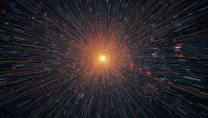 Energetic Digital Stream Light Explosion