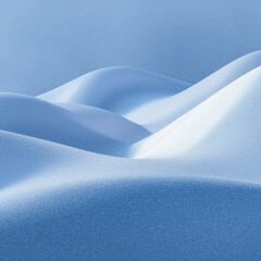 Smooth white snow hills minimal background