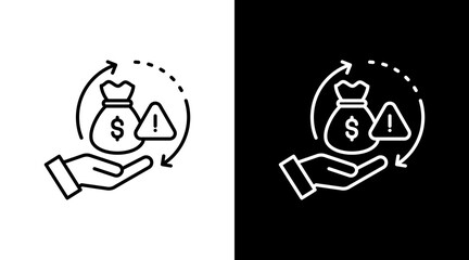 Credit Default White Icon Set Design