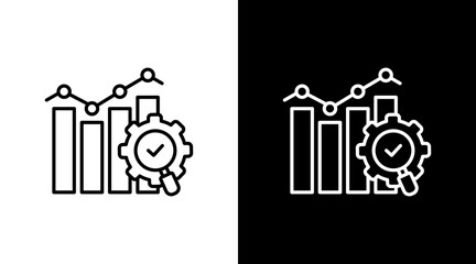 Market Correction White Icon Set Design