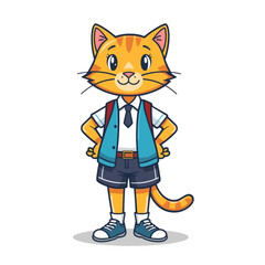 cartoon cat with a big smile