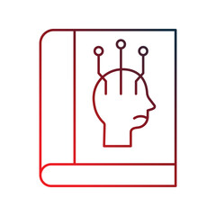 Ai Education icon with white background vector stock illustration