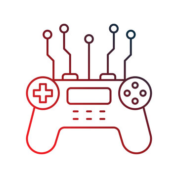 Ai Gaming icon with white background vector stock illustration