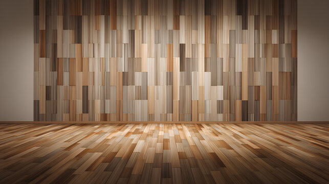 parquet wood texture background, dark beige brown, wooden floor, room interior wall Stock Illustration