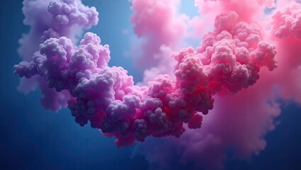Abstract ethereal image showcasing a swirling composition of stylized fluffy cloud formations.