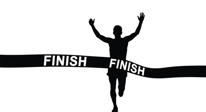 Abstract geometric pattern with vibrant color accents and silhouette element