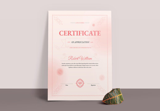 Simple Certificate of Achievement Layout