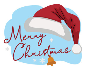 Flat christmas greeting card card template. Merry christmas flyer template