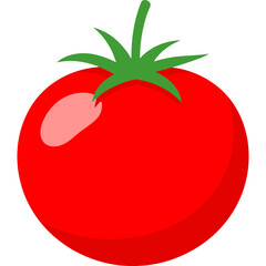 Simple Tomato Vector Icon for Food and Culinary Designs